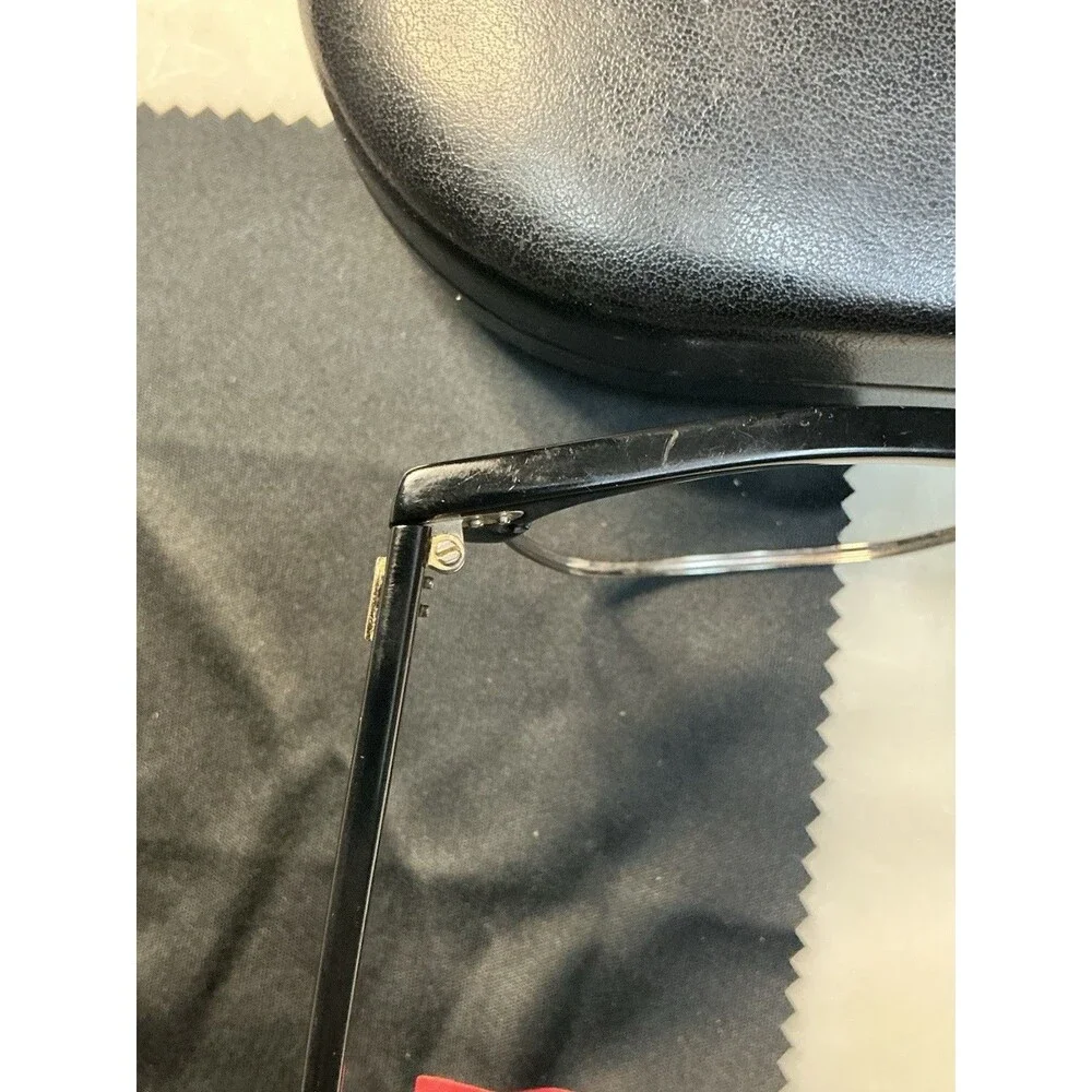 Ray-Ban Clubmaster Eyeglass Frames Black/Silver RB5154 2000 51-21-145 with Case